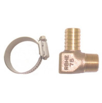 Exhaust manifold plumbing ﬁttings for Mercruiser V8 (FORD)-302 and 351 C.I.D. - MC-6-0001P - Barr Marine